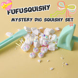 FUFUSQUISHY 7pc Mini Cat Paw Squishy Dig Kit