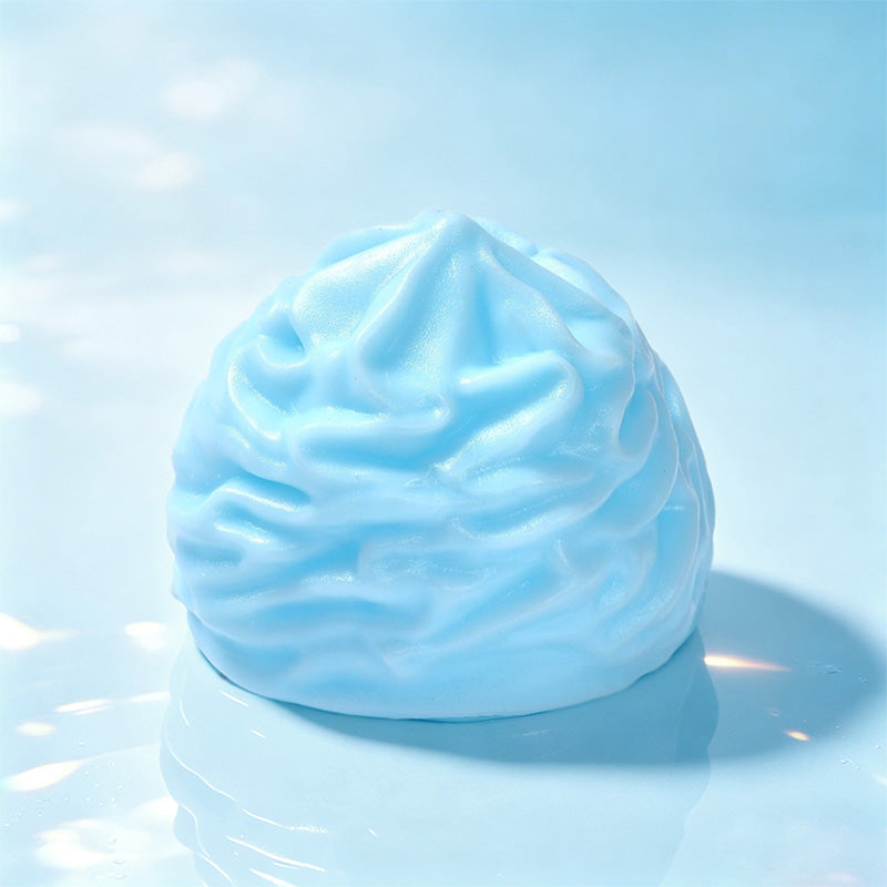 FUFUSQUISHY Blue Cream Roll Squishy Fidget Toy Stress Ball