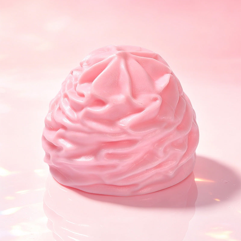 FUFUSQUISHY Pink Cream Roll Squishy Fidget Toy Stress Ball