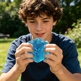 FUFUSQUISHY Crystal Blue Jumbo Cheese Squishy Original Sensory