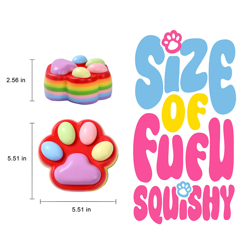 800g Super Large Red Based Multilayer Cat Paw Squishy