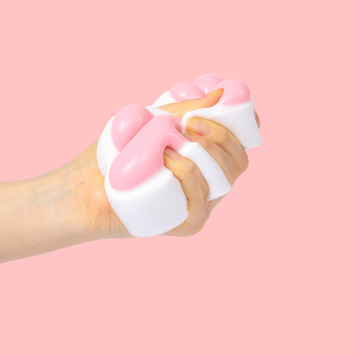230g White Pink Cat Paw Taba Squishy