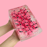 1300g Crystal Cube with Mini Squid Noob Taba Squishy