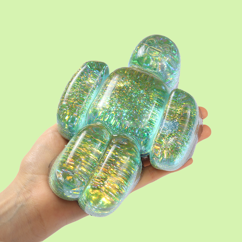 800g Crystal Sparkling Yellow Green Robolx Noob Squishy