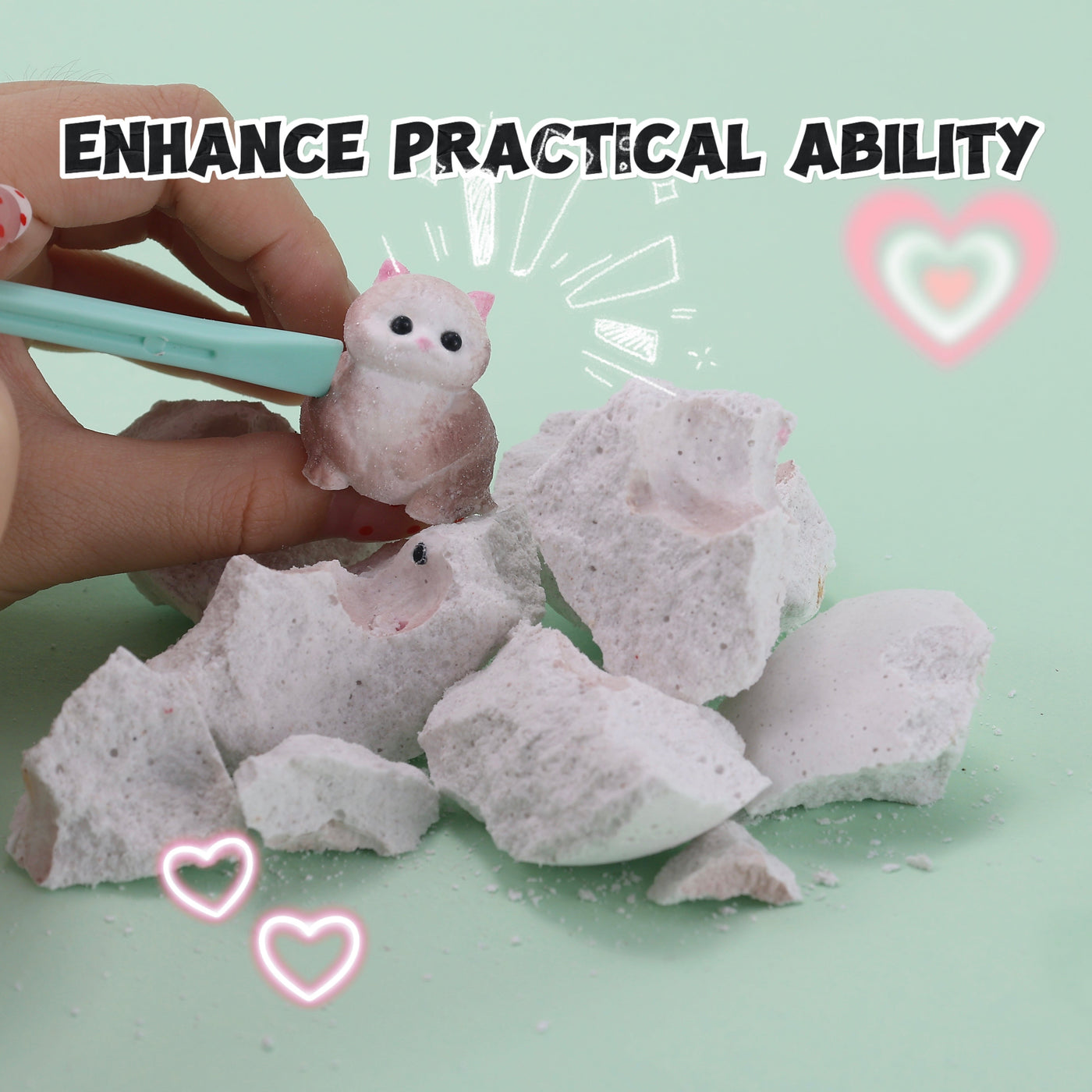 FUFUSQUISHY White Ball Squishy Dig Kit