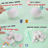 FUFUSQUISHY White Ball Squishy Dig Kit