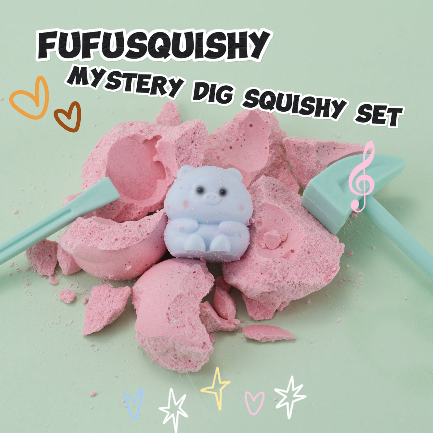 FUFUSQUISHY Little Pig Squishy Dig Kit
