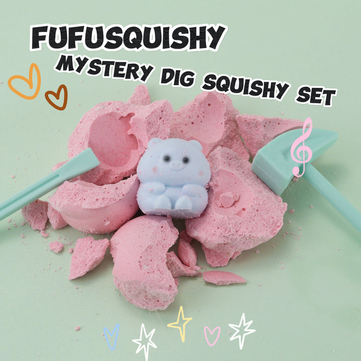 FUFUSQUISHY Little Pig Squishy Dig Kit