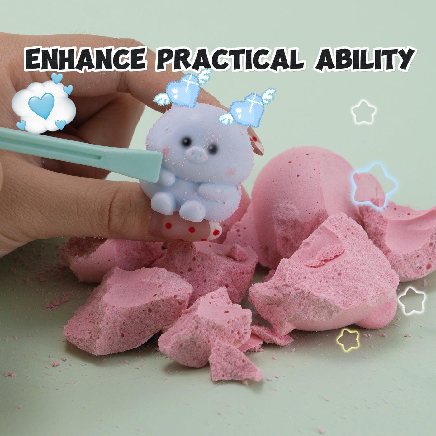 FUFUSQUISHY Little Pig Squishy Dig Kit