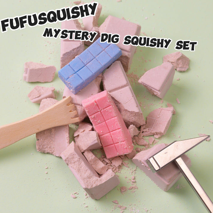 FUFUSQUISHY Chocolate Bar Squishy Dig Kit