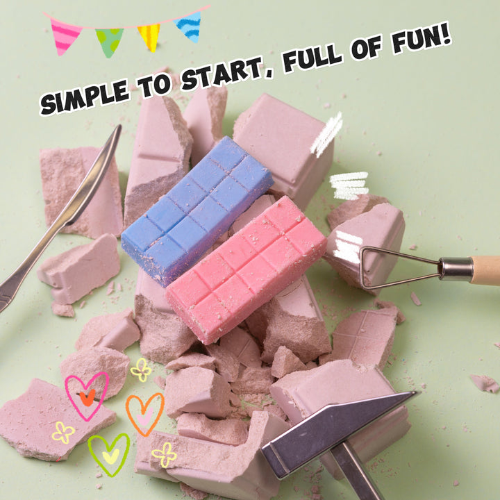 FUFUSQUISHY Chocolate Bar Squishy Dig Kit