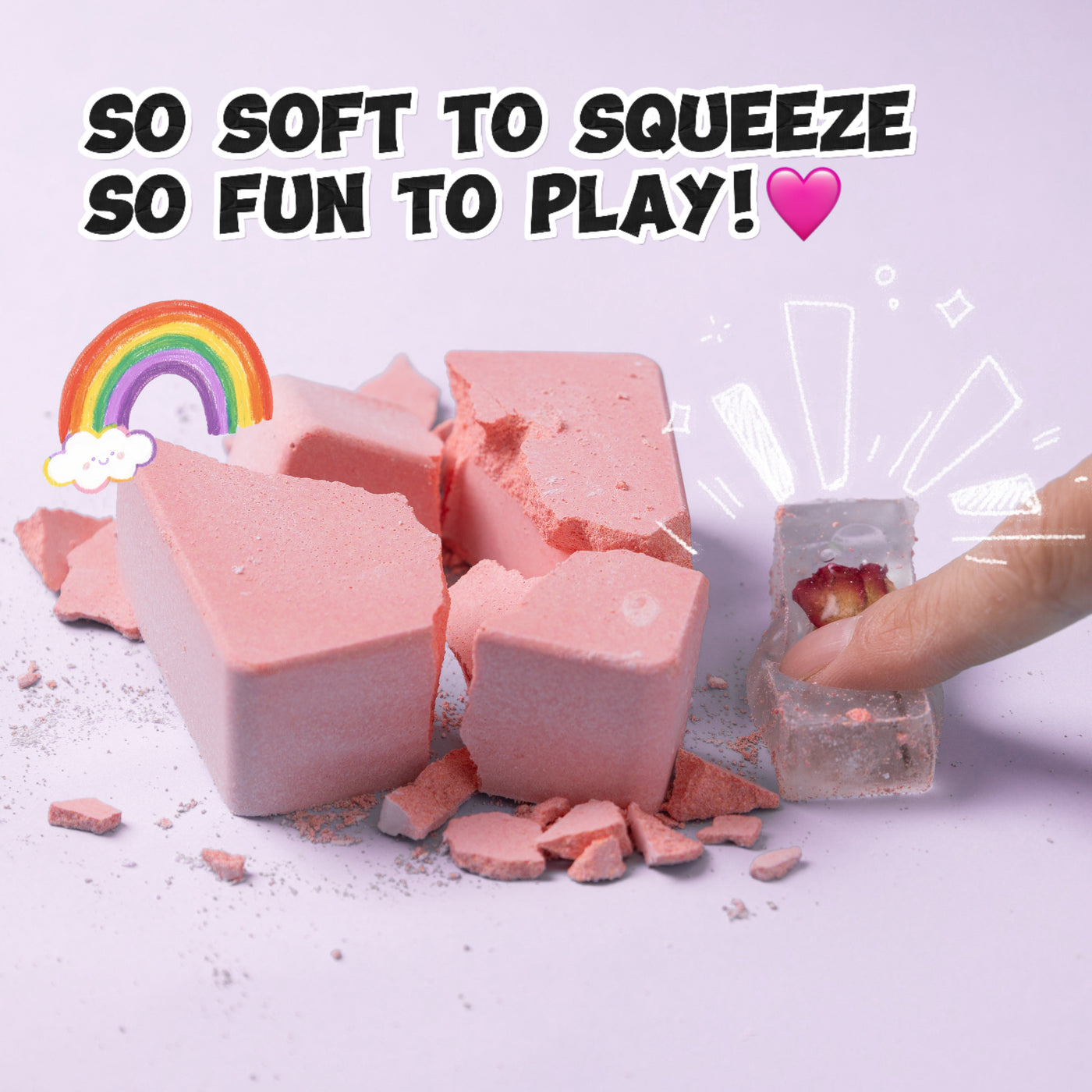 FUFUSQUISHY Frozen Rose Squishy Dig Kit