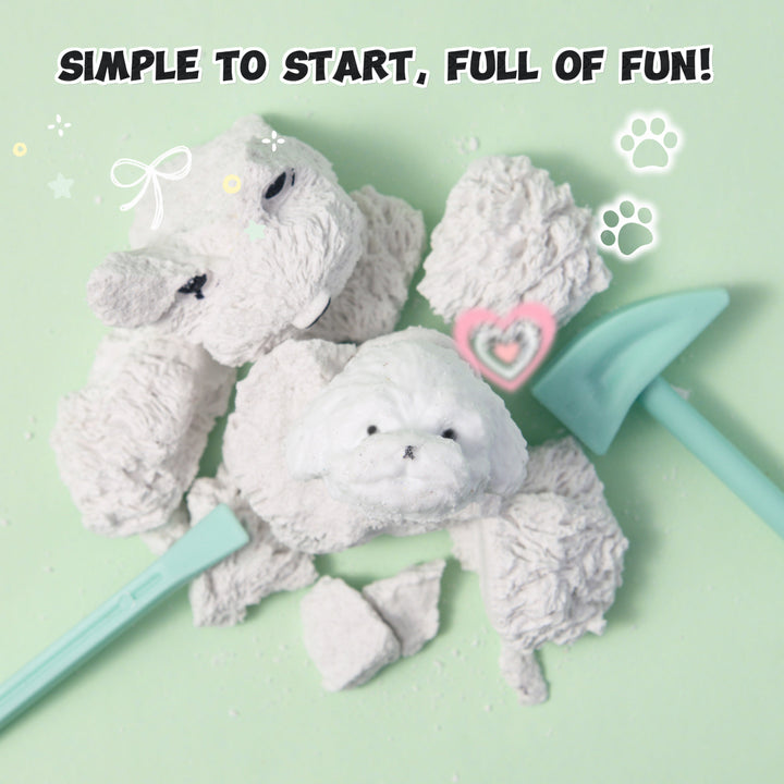 FUFUSQUISHY Puppy Head Squishy Dig Kit