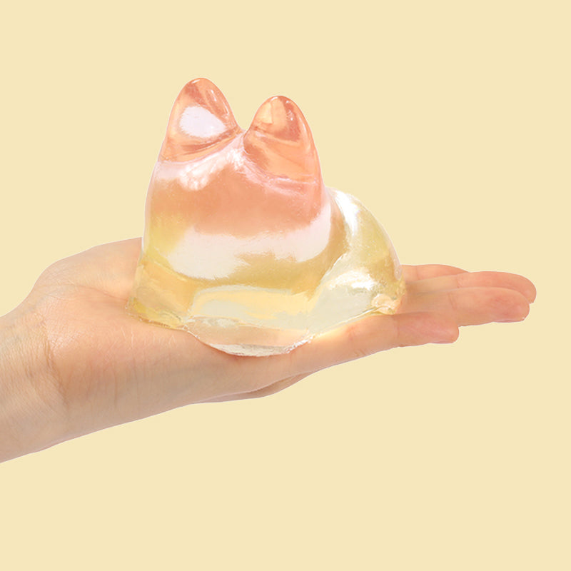250g Crystal Yellow Faceless Bunny Taba Squishy