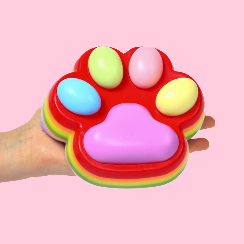 800g Super Large Red Based Multilayer Cat Paw Squishy