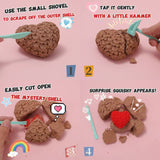 FUFUSQUISHY Flower Heart Squishy Dig Kit