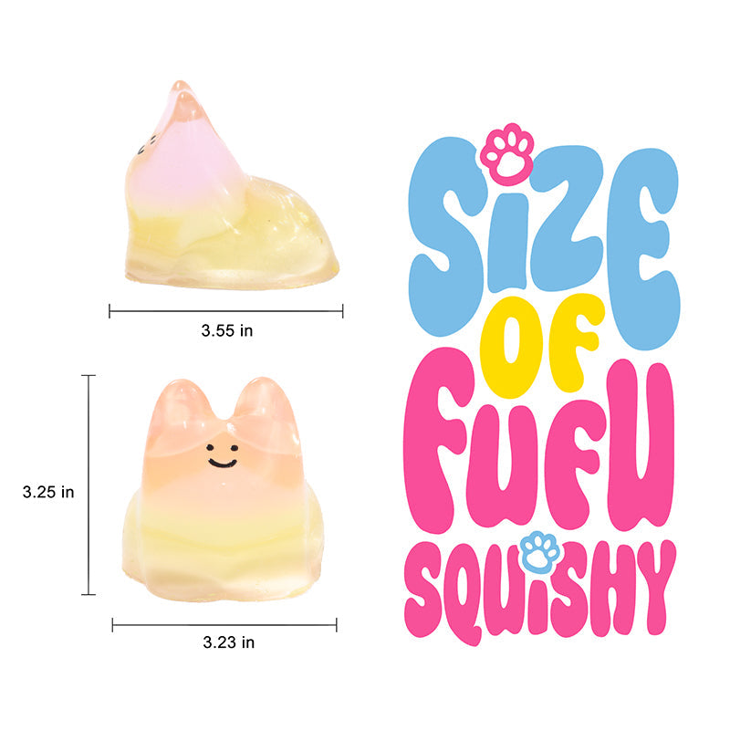 250g Crystal Yellow Pink Smile Face Bunny Taba Squishy