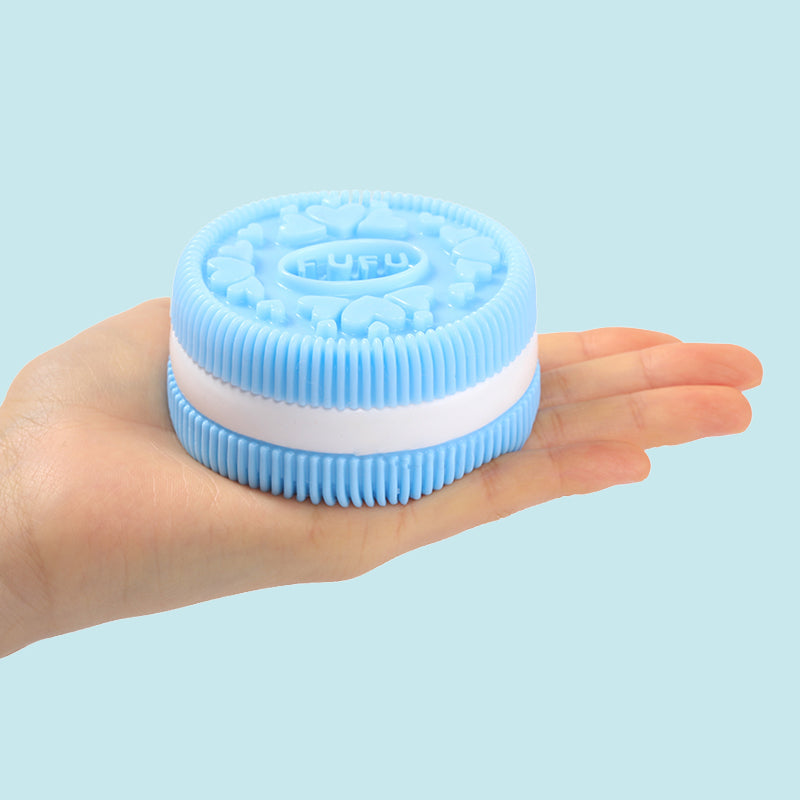 200g Blue Heart FUFU Cookie Taba Squishy