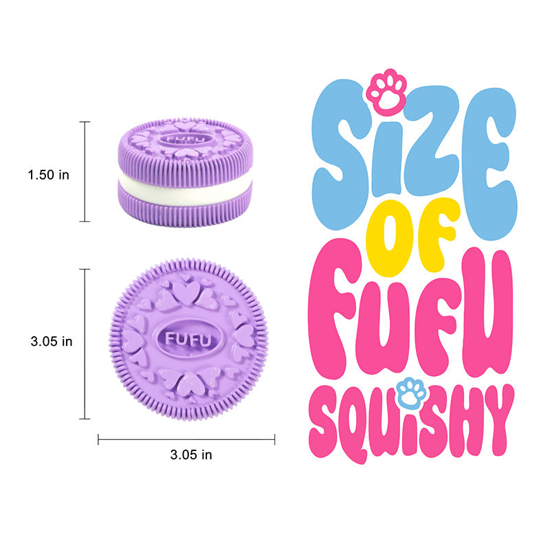 200g Purple Heart FUFU Cookie Taba Squishy