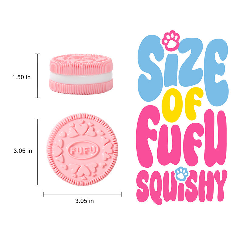 200g Pink FUFU Cookie Taba Squishy