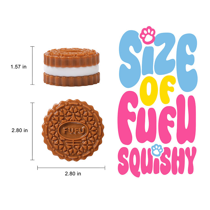 200g Chocolate Heart FUFU Cookie Taba Squishy