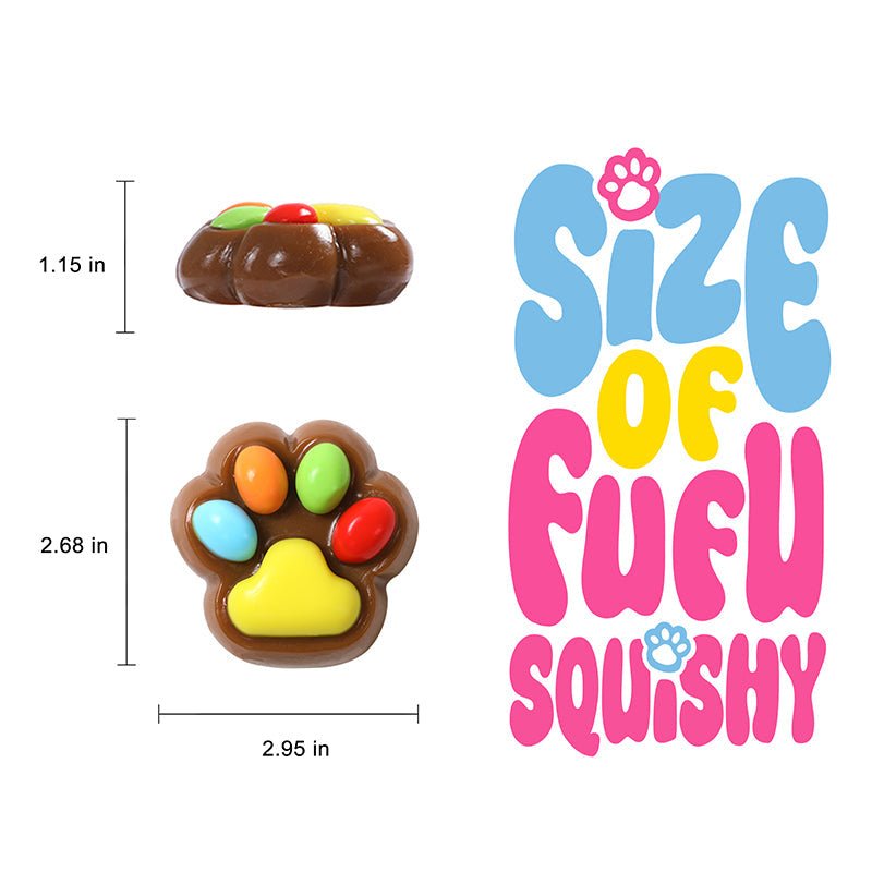 Chocolate M&M Paw Taba Squishy