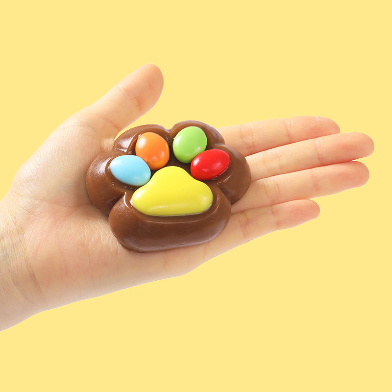 Chocolate M&M Paw Taba Squishy