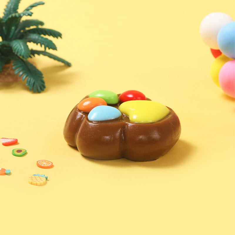 Chocolate M&M Paw Taba Squishy