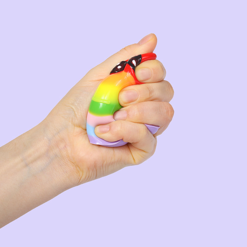 70g Rainbow Sad Frog Pou Taba Squishy