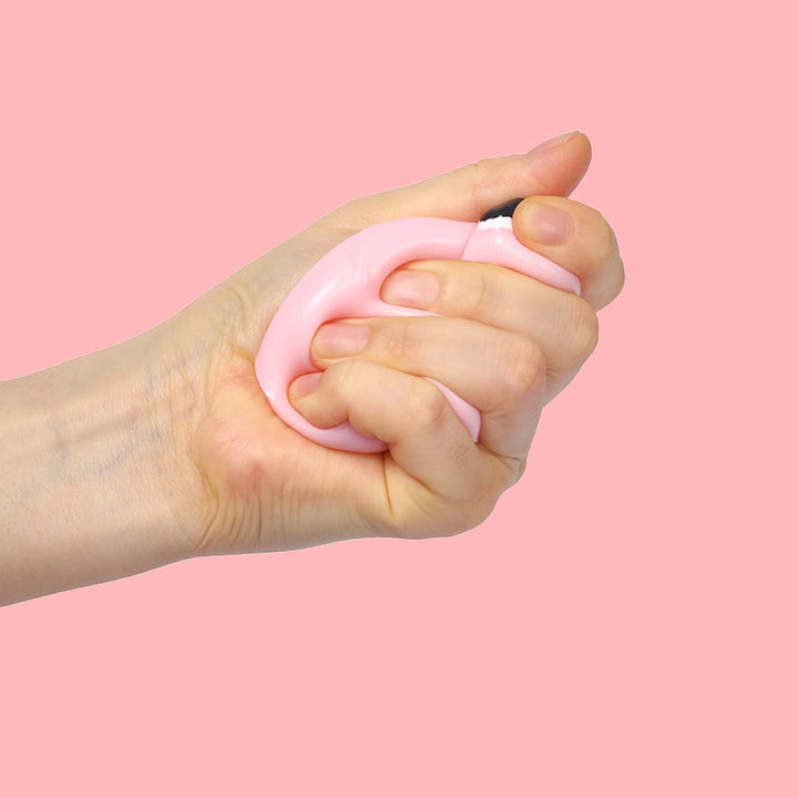 70g Pink Sad Frog Pou Taba Squishy