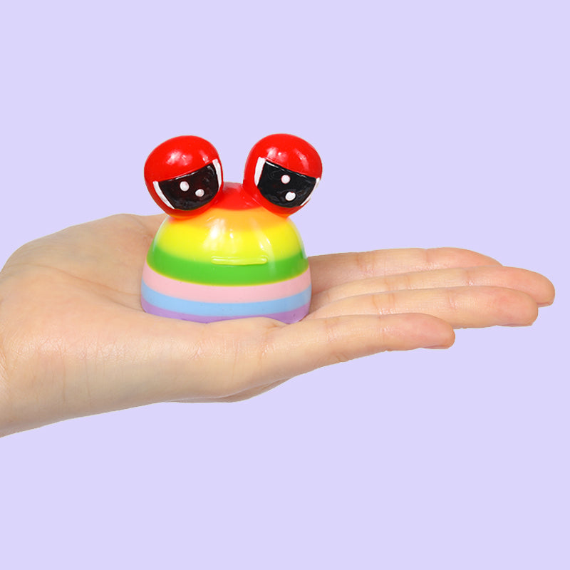70g Rainbow Sad Frog Pou Taba Squishy