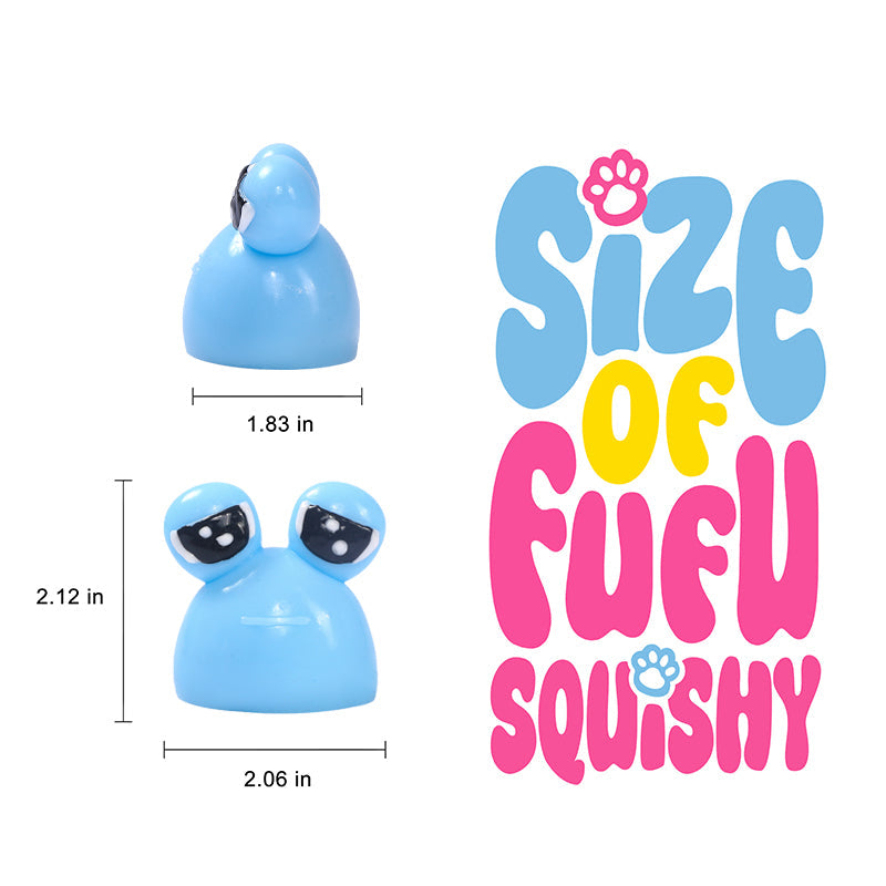 70g Blue Sad Frog Pou Taba Squishy