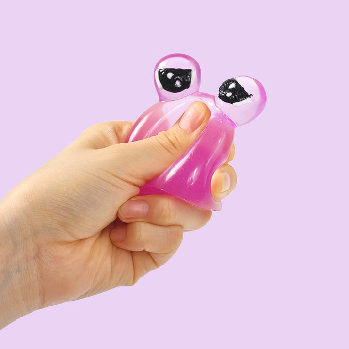 100g Crystal Purple Sad Frog Pou Taba Squishy