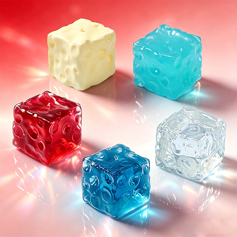 FUFUSQUISHY Crystal Red Jumbo Cheese Squishy  Original Sensory