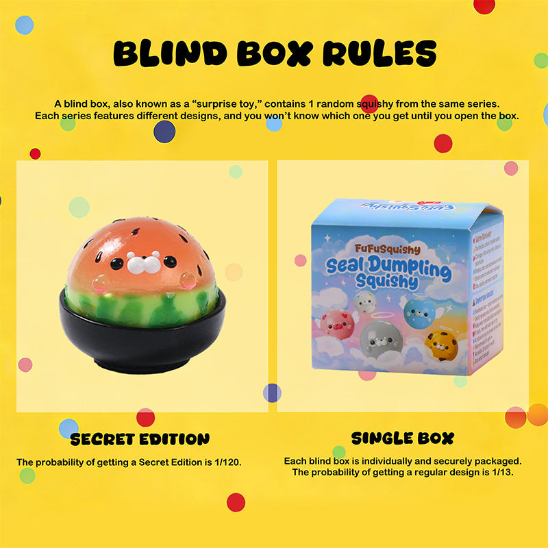 FUFUSQUISHY Seal Dumpling Squishy Blind Box