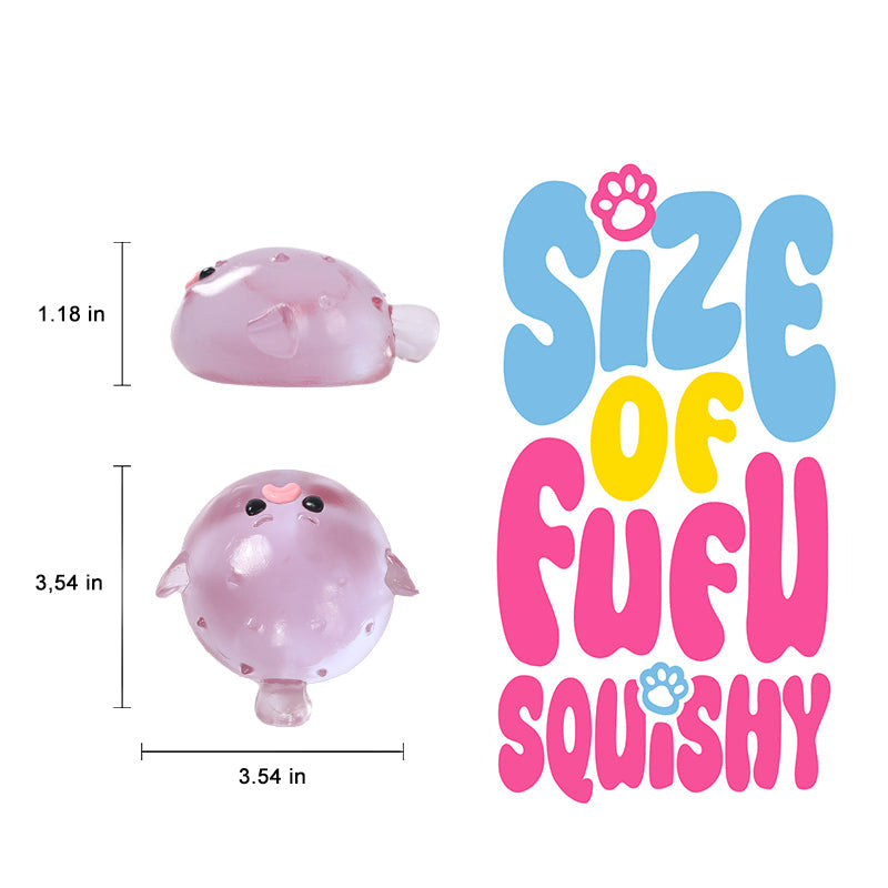 120g Crystal Purple Pufferfish Taba Squishy